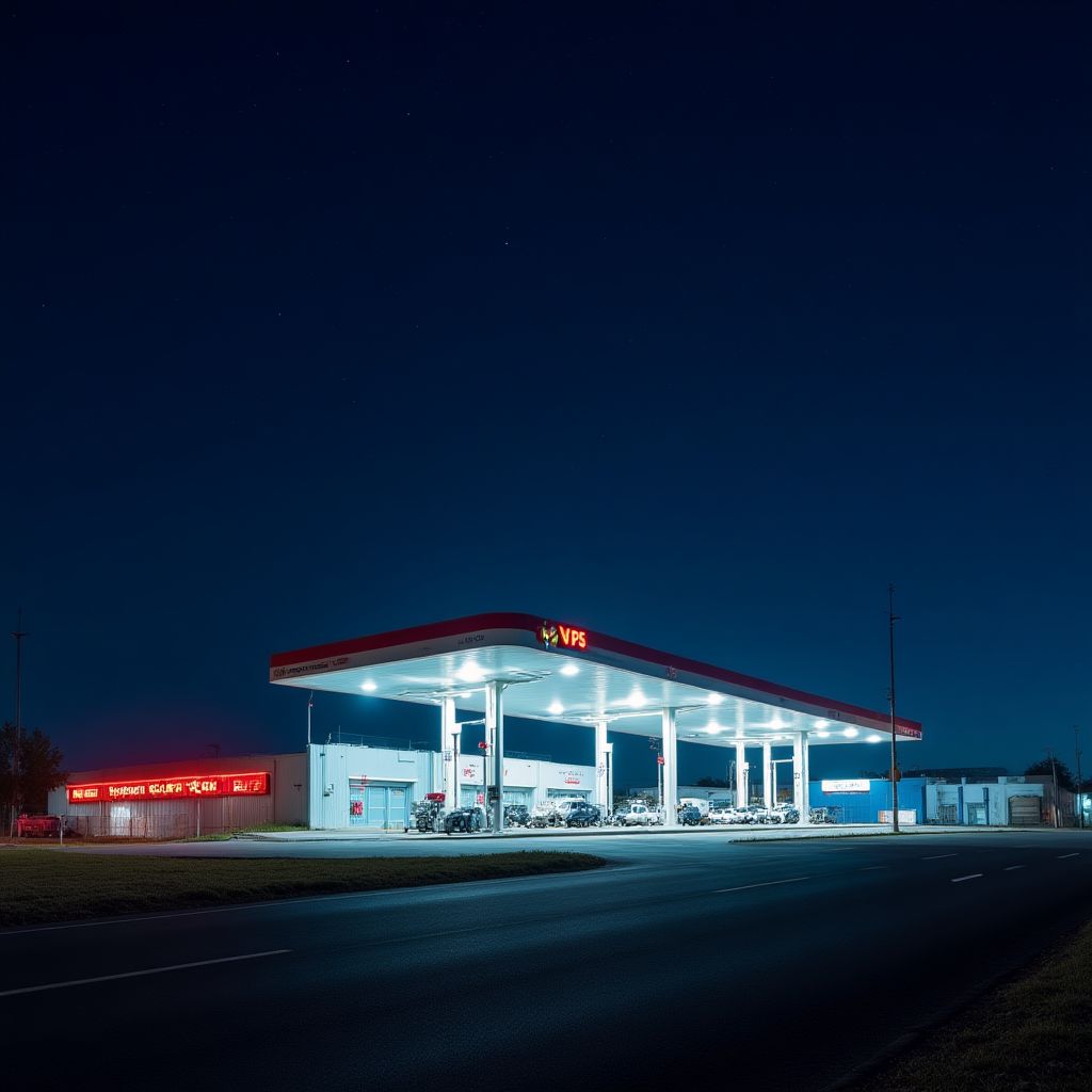 Estación YPF en ruta nacional