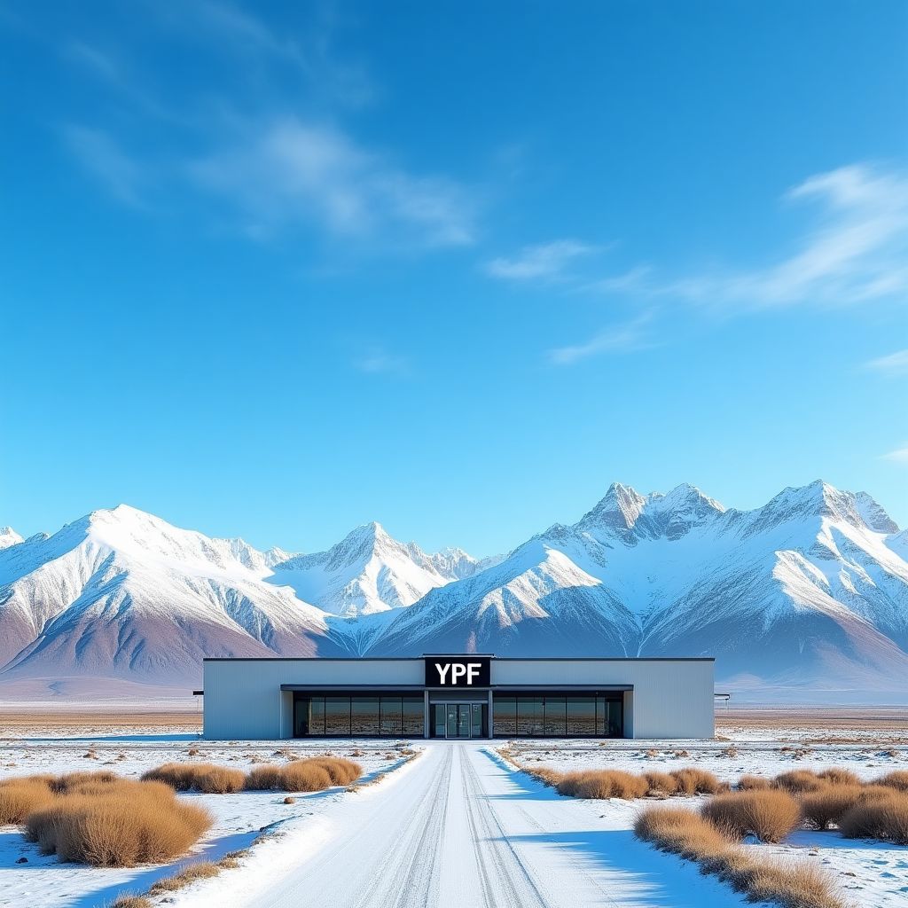 Estación YPF en ruta patagónica